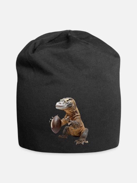 Komodowaran Fußball - Jersey-Beanie - Schwarz