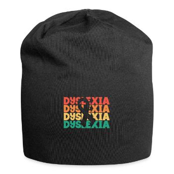 Dyslexie Texte rétro Apraxie Thérapeute dyslexie - Bonnet en jersey - noir - Devant