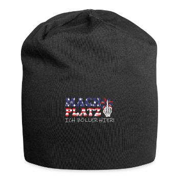 Feuerwerk MACH PLATZ ICH BÖLLER HIER! Lustiges - Jersey-Beanie - Schwarz - Vorne