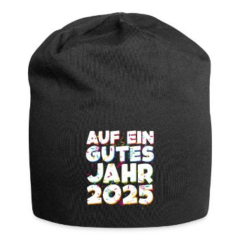 Silvester Party AUF EIN GUTES JAHR 2025 Feuerwerk - Jersey-Beanie - Schwarz - Vorne