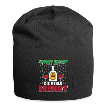 ADVENT ADVENT DIE KEHLE BRENNT Lustiges Glühwein - Jersey-Beanie - Schwarz - Vorne