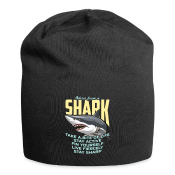 Shark Hunting Advice From A Shark Fossil Hunting - Jersey-Beanie - Schwarz - Vorne