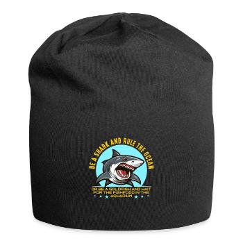 Shark Hunting Be A Shark And Rule Fossil Hunting - Jersey Beanie - black - Front