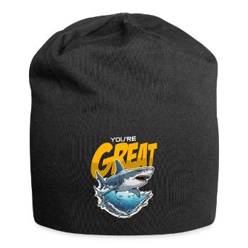 Shark Hunting You're Great Loves Fossil Hunting - Jersey Beanie - black - Front