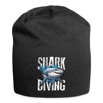 Shark Hunting Shark Diving Swimmer Fossil Hunter - Jersey Beanie - black - Front