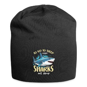 Shark Hunting To Go To Sleep I Fossil Hunting - Jersey-Beanie - Schwarz - Vorne