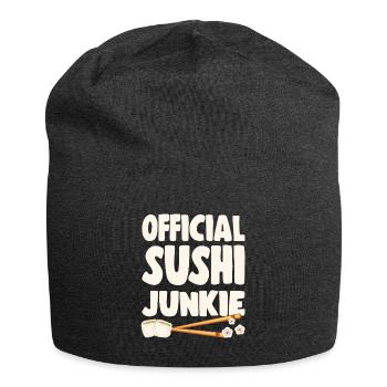 Sushi Lover Official Sushi Junkie - Jersey Beanie - charcoal grey - Front