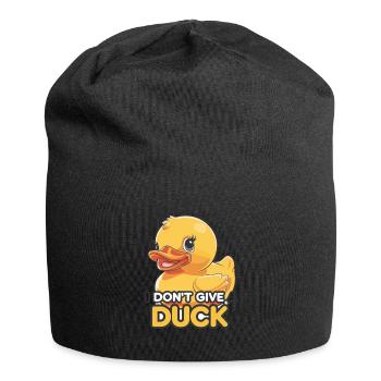 Lustige Ente I Don't Give A Duck für Männer und - Jersey-Beanie - Schwarz - Vorne