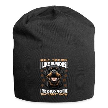 Drôle de rottweiler amoureux du propriétaire de chien - Bonnet en jersey - noir - Devant