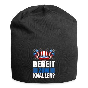 Feuerwerk BEREIT ZUM KNALLEN? Lustiges Böllern - Jersey-Beanie - Schwarz - Vorne