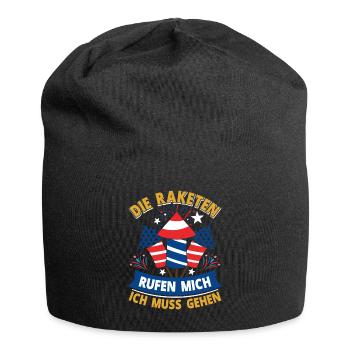 Feuerwerk DIE RAKETEN RUFEN MICH ICH MUSS GEHEN - Jersey-Beanie - Schwarz - Vorne