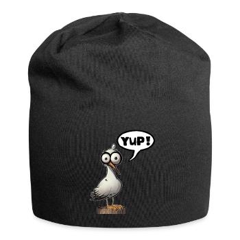 Seagull Yup Yes Funshirt Gift Idea Funny - Jersey Beanie - black - Front