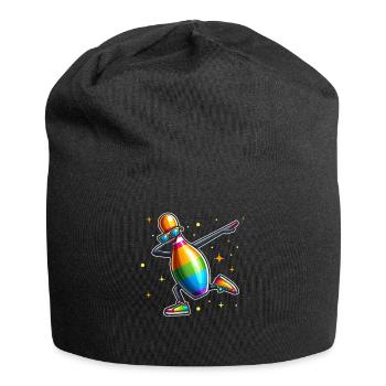 Bowling Pin Dabbing Sunglasses Bowler Player - Jersey-Beanie - Schwarz - Vorne