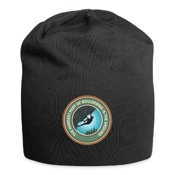 Bouldern Boulderer Boulder - Jersey-Beanie - Schwarz - Vorne