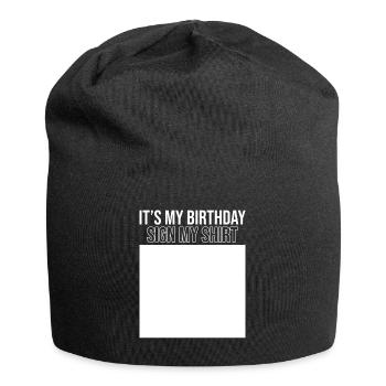Gift Round Birthday Party Celebration Birthday - Jersey Beanie - black - Front
