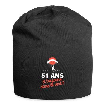 idée cadeau anniversaire amateurs de parapente - Bonnet en jersey - noir - Devant