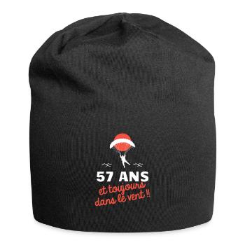 idée cadeau anniversaire amateurs de parapente - Bonnet en jersey - noir - Devant
