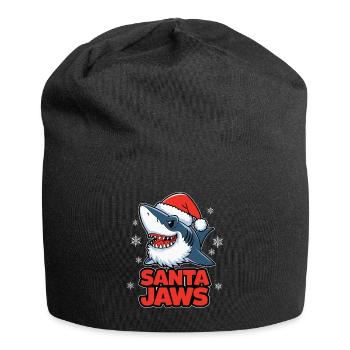 Père Noël Mâchoires Drôle Noël Requin Noël - Bonnet en jersey - noir - Devant