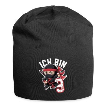 This Little Ninja Is 9 Birthday T-Shirt - Jersey Beanie - black - Front