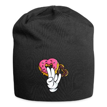 idiot embarrassant sarcasme nerd geek beignet - Bonnet en jersey - noir - Devant