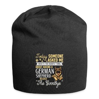 Funny German Shepherd Lover Dog Owner - Jersey-Beanie - Schwarz - Vorne