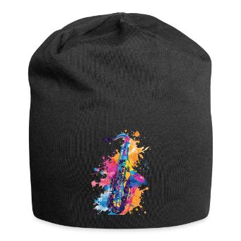 Saxophon - Jersey-Beanie - Schwarz - Vorne