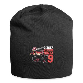This Little Ninja Is 9 Birthday T-Shirt - Jersey Beanie - black - Front