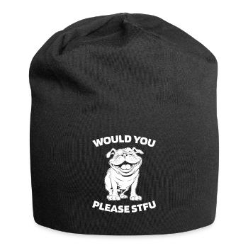 Bulldog Stfu Would You Please Shut Up - Jersey Beanie - black - Front
