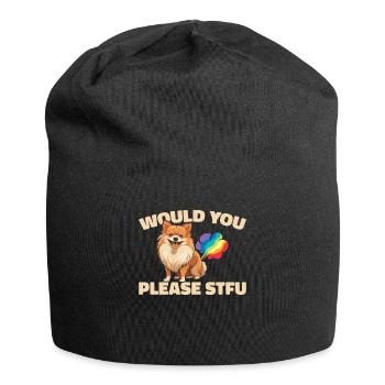 Pomeranian Stfu Would You Please Shut Up - Jersey Beanie - black - Front