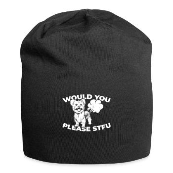 Yorkshire Terrier Stfu Would You Please Shut Up - Jersey Beanie - black - Front