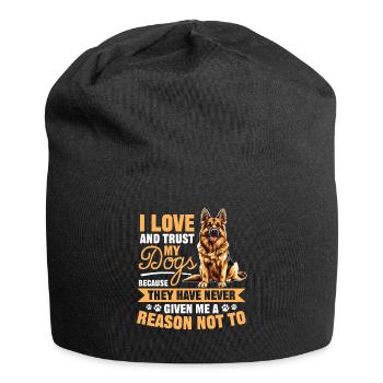 German Shepherd Lover Dog Owner - Jersey Beanie - black - Front