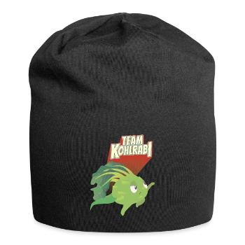 Équipe de chou-rave Légumes Vegan - Bonnet en jersey - noir - Devant