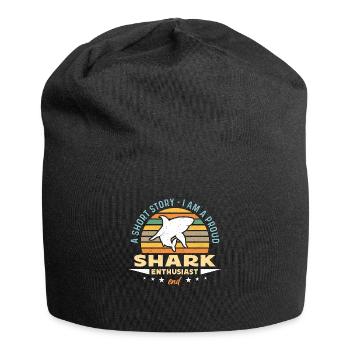 Shark Enthusiast A Short Story I Am Oceanologist - Jersey Beanie - black - Front