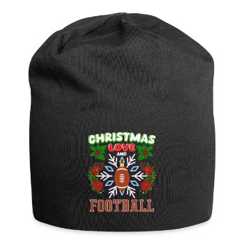 College Football Spieler Team Weihnachten Liebe - Jersey-Beanie - Schwarz - Vorne