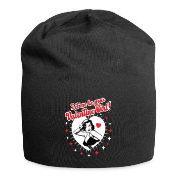 Let Me Be Your Valentine-Girl Freund Verführen - Jersey-Beanie - Schwarz - Vorne