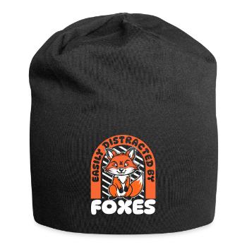 Leicht ablenkbar durch Füchse Canidae Caninae Rot - Jersey-Beanie - Schwarz - Vorne