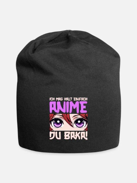 Anime Manga Otaku Japan Kawaii Waifu Anime Cosplay - Jersey Beanie - black