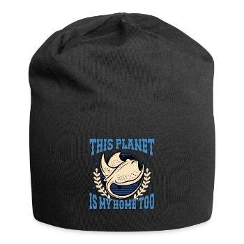 Manta Rays This Planet Is My Home Ocean Animal - Jersey Beanie - black - Front
