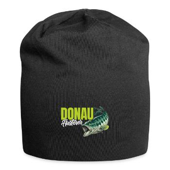 DONAU FLÜSTERER Angler Outfit Angeln Hobby - Jersey-Beanie - Schwarz - Vorne