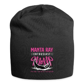 Passionnée de raies manta Maman L’idole Biologie marine - Bonnet en jersey - noir - Devant