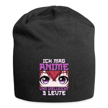 Anime Manga Otaku Japan Waifu Anime Girl Cosplay - Jersey Beanie - black - Front