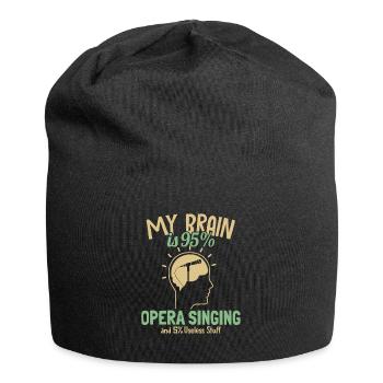 My Brain is 95% Opera Singing Opera House Lover - Jersey Beanie - black - Front