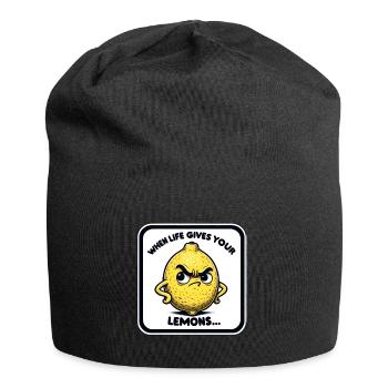 Wenn Das Leben Dir Zitronen Gibt... - Jersey-Beanie - Schwarz - Vorne