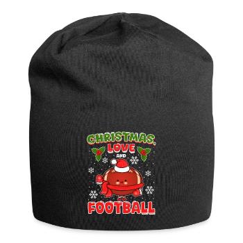 College Football Spieler Team Weihnachten Liebe - Jersey-Beanie - Schwarz - Vorne