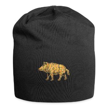 Boar Geometric - Jersey Beanie - black - Front