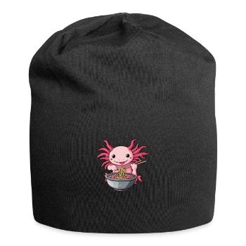 Anime Kawaii Axolotl Essen Ramen Nudeln Kinder - Jersey-Beanie - Schwarz - Vorne