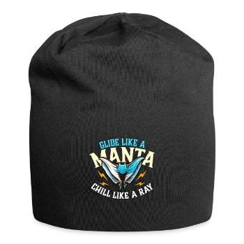 Manta Rays Glide Like A Manta Chill Like Swimmer - Jersey Beanie - black - Front