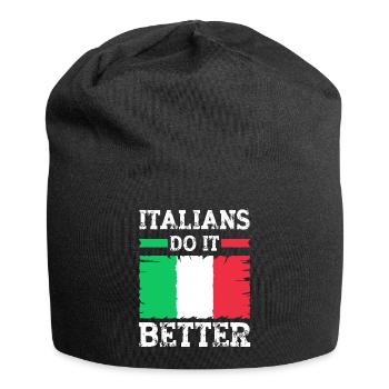 Italien Italie Drôle Dicton Idée Cadeau - Bonnet en jersey - noir - Devant