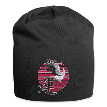 Grue de la Fortune – Style Japonais - Bonnet en jersey - noir - Devant