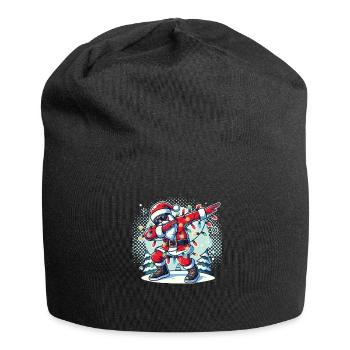 Joyeux Noël Cool Père Noël Ho ! HO! - Bonnet en jersey - noir - Devant